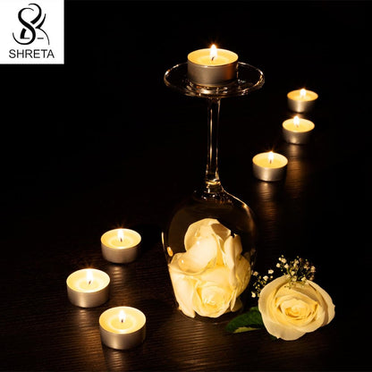 Unscented 75 Tealight Candles Smokeless White Votive Candles Long Burning Wax Candle in Metal Cups with 4 Hours Burn Time (75, White)