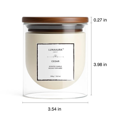 Cedar Candle 10.6 oz - Inspired by CEDRE 11 - Clean Burn & Non Toxic - 65 Hour Burn Time
