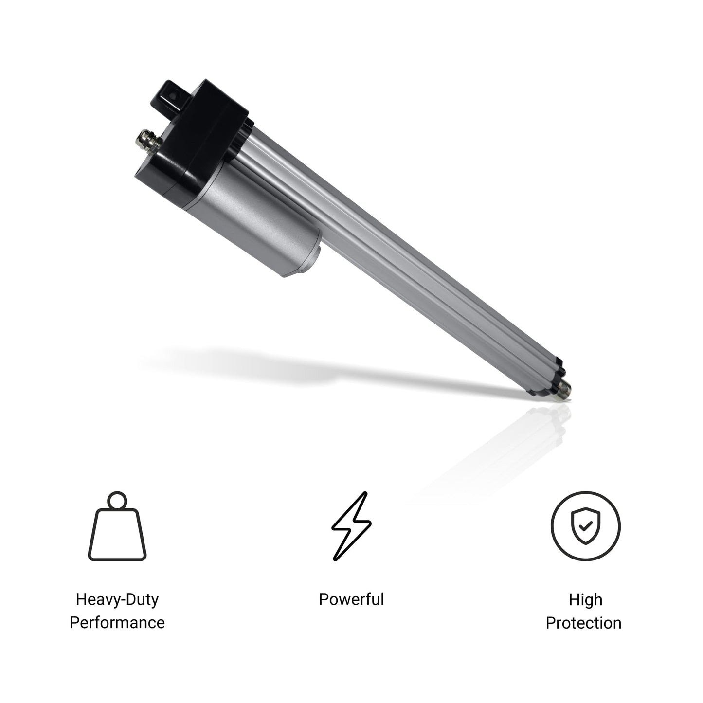 Progressive Automations 12V Water-Resistant Linear Actuator - 12 inches Stroke, 450 lbs Force, IP66 for Industrial, Solar Usage, Brushed DC Electric Motor and 400-Hour Salt Spray Rating, PA-10