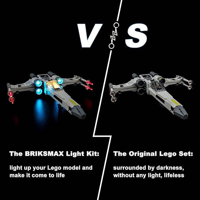 BRIKSMAX Led Lighting Kit for LEGO-75301 Luke Skywalker's X-Wing Fighter - Compatible with Lego Star Wars Building Blocks Model- Not Include Lego Set