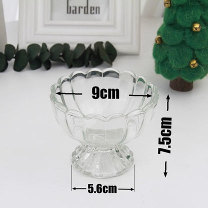ANWONE Glass Tealight Candle Holder Set of 6, Clear Candle Holders with Tea Lights, for Floating Candles, Pillar Candles, Votive Candles, Table Decor for Wedding Birthday Party