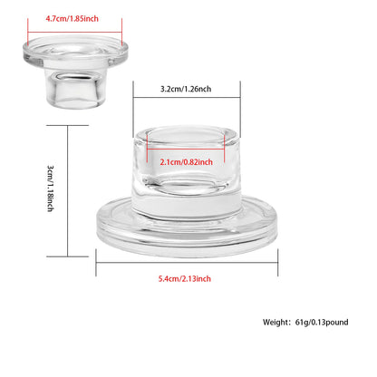 ZQXJWF Clear Glass Taper Candle Holders Set, Round Base Design, Elegant Dining Table Decor, for Table Centerpiece Wedding Party Advent Christmas Home Decorations (6, Clear)