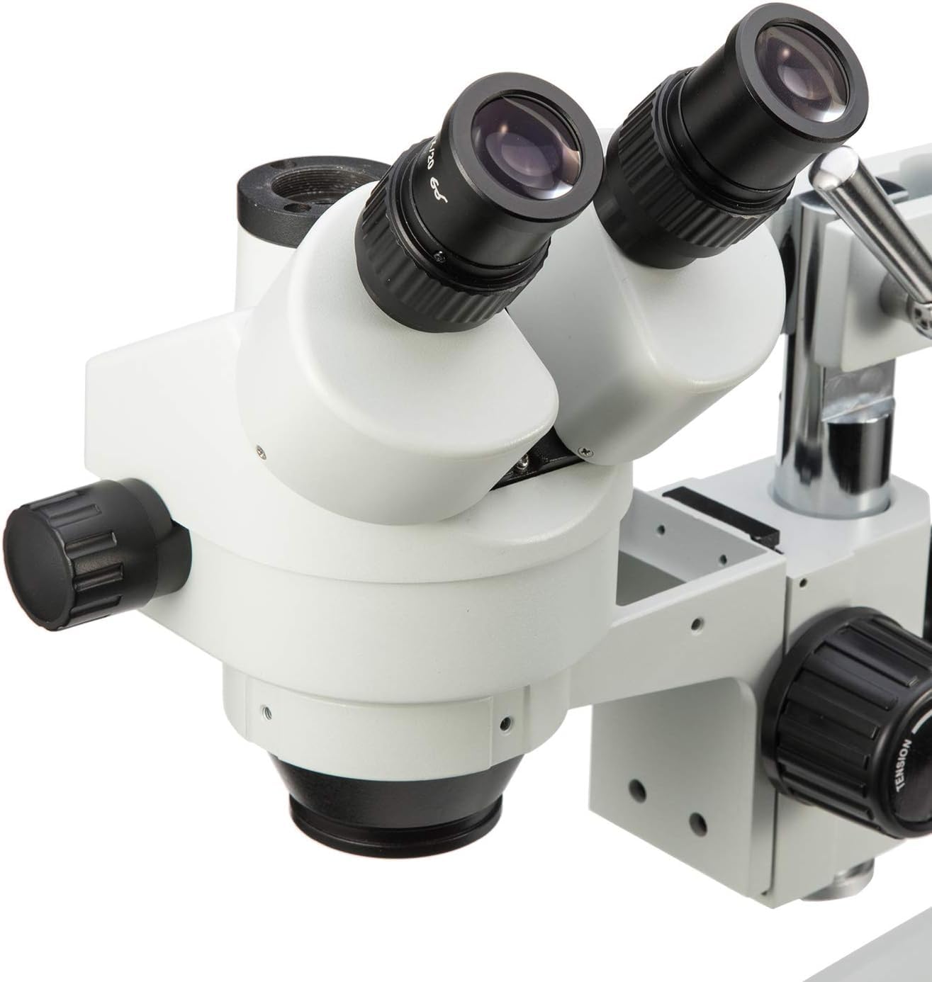 SWIFT S7 7X-45X Trinocular Stereo Microscope with Wide-Field 10X Eyepieces,0.7X-4.5X Zoom Objective Lens, Single-Arm Boom Stand, and 56-Bulb LED Ring Light