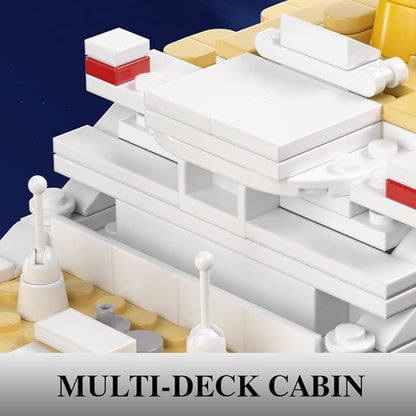 Titanic Boat Model Building Blocks Set 1465 Pieces Mini Bricks Cruise Ship ModelDIY Educational Titanic Toys for Alone at Home