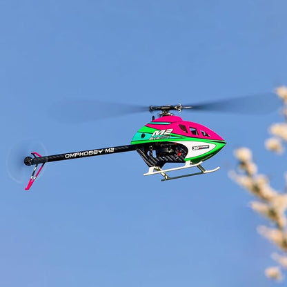 OMPHOBBY M2 V3 PRO RC Helicopter for Adults Support APP Tuning &amp Telemetry 6CH 3D Brushless Direct Drive Lightweight 320g OFS3 Flight Control 200-Class Mini Helicopter for Outdoor Yellow PNP