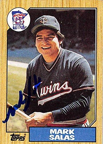 Sports Memorabilia Autograph Warehouse 246982 Mark Salas Autographed Baseball Card - Minnesota Twins 1987 Topps - No. 87