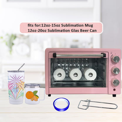 KAVIAT Sublimation Oven Machine with Heat Tape,Gloves,1500W 22L 110V Convection Oven for Sublimation Blanks Mugs Tumblers,Water Bottles,Cups Bulk Sublimation Printing