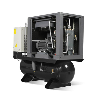 MechMaxx 20HP Combined Rotary Screw Air Compressor with Dryer & 105-Gal ASME Tank | 78 CFM, 116 PSI, 230V 3-Phase – Industrial Grade,Model ML2023