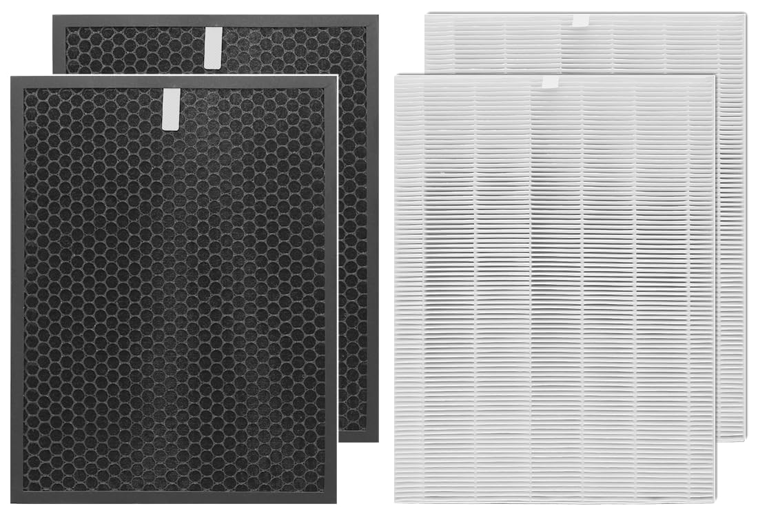 WOCASE 2 Pack HR900 Replacement Filters T Set Compatible with Winix HR900 Ultimate Pet Air Purifier, True HEPA + Activated Carbon Filter, Part Number 1712-0093-00/T&1712-0094-00/U