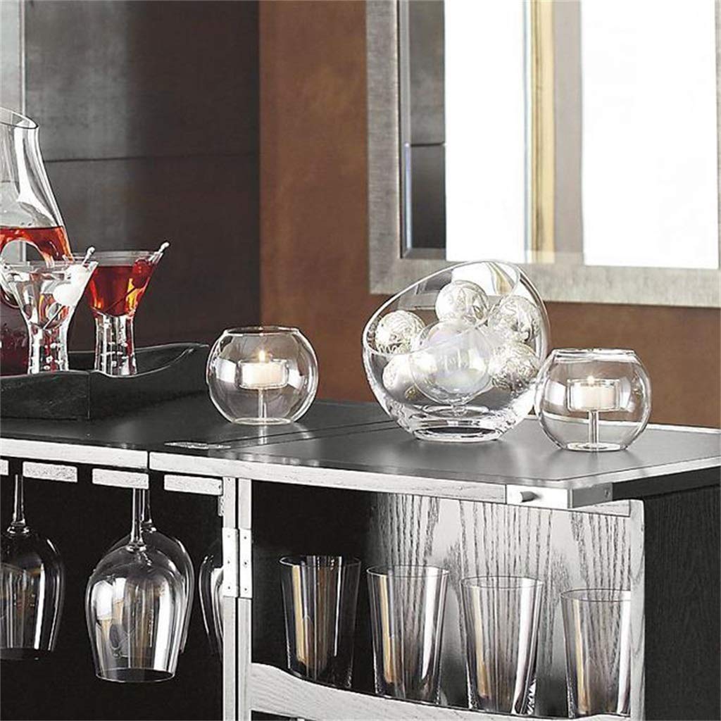 HOMEH Candlestick, Glass Creative Home Wedding Birthday Decoration Decoration (Size : 18×8cm)