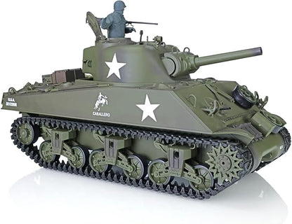 Heng Long US in Stock 1/16 Scale 2.4G 7 Plastic Version M4A3 Sherman RTR RC Tank Model 3898 BB Airsoft