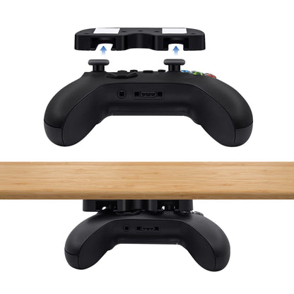 Mcbazel Under Desk Mount for Xbox Series X/S, Xbox One X/S, Xbox One, Xbox 360, Switch Pro Controller, Table Stand Holder Compatible with Xbox and Switch Pro Controller - Black