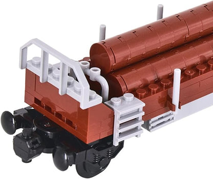 6IN1 City Freight Train Car Building Set DIY Toys for Teens and Adults Compatible with Lego 630 Building Accessory (Timber Cart)
