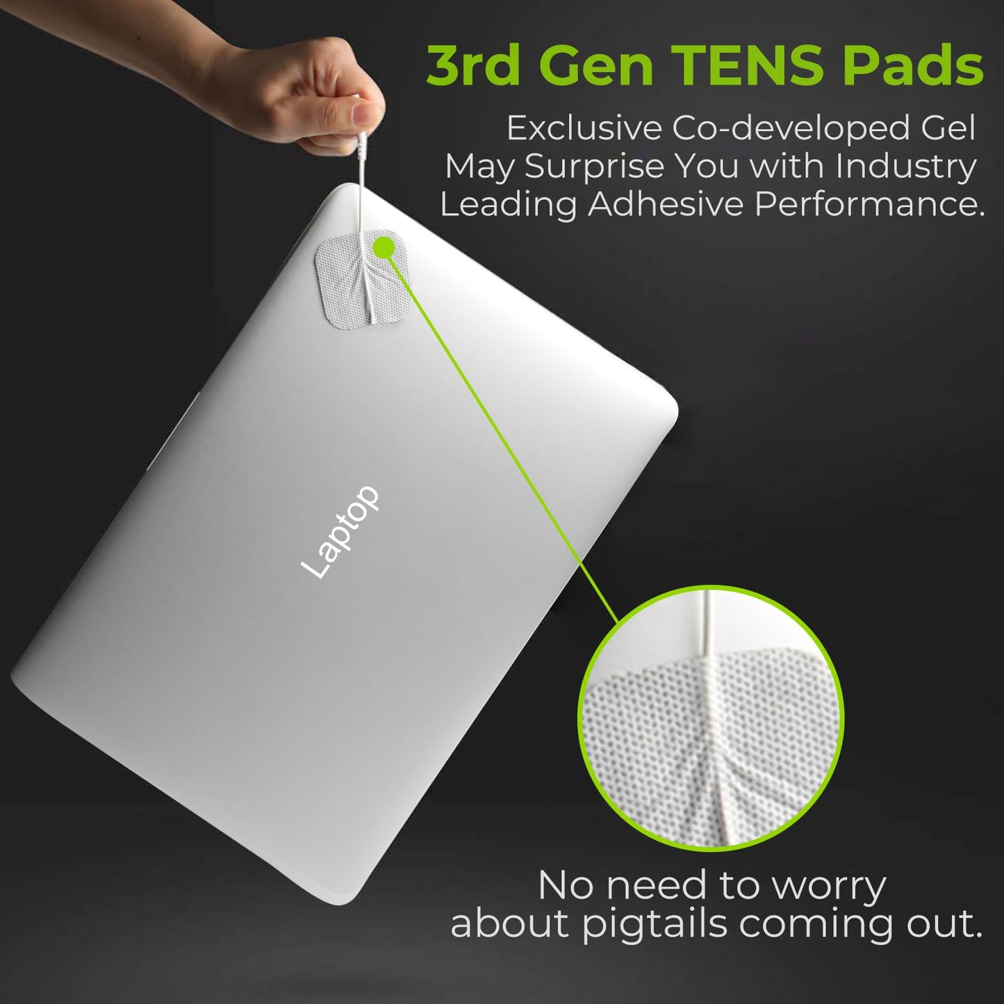 AUVON TENS Unit Pads Electrode Patches with Upgraded Self-Stick Performance and Skin-Friendly Design for Electrotherapy