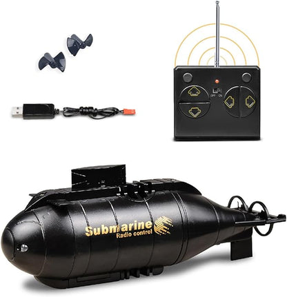 Mini Remote Control Submarine Boat Nuclear Submarine RC Race Boat 6CH High Speed Waterproof Diving in Pools Lake Gift Toy Kids Boys(Black)