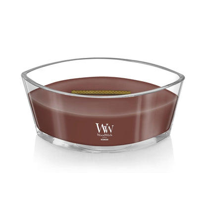 WoodWick Redwood Holiday Candle Gifts for Women and Men, 16 oz Ellipse Candle with Crackling Wick