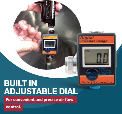 LE LEMATEC Premium Sand Blaster Gun Kit, Air Compressor Oil Water Separator, and Air Pressure Regulator