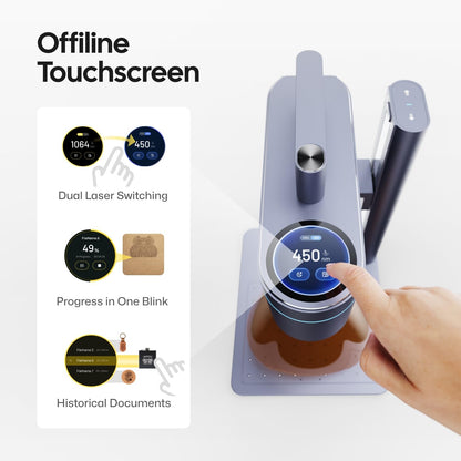 LaserPecker LP4 (Deluxe) Dual Laser Engraver for Almost All Materials, 10W Diode + 2W IR Dual Laser Engraver 240000mm/min High Speed Ultra Precise Laser Engraver for Metal Leather Wood Acrylic