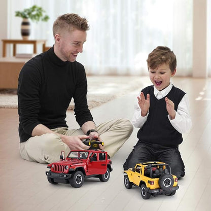 RASTAR Off-Road Remote Control Car 1:14 Jeep Wrangler JL RC Off-Road Racing Vehicle Toy Car for Kids Adults Spring Suspension/Door Open 2.4Ghz RED