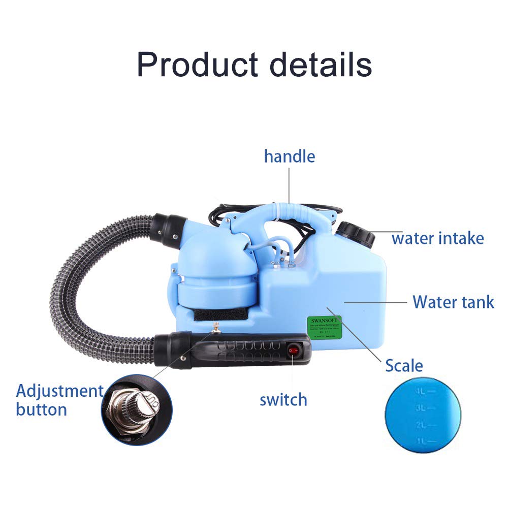 SWANSOFT 7L(1.85 Gallon) ULV Fogger Machine, Electric Atomizer Sprayer, Portable Foggers Machine for Home Indoor
