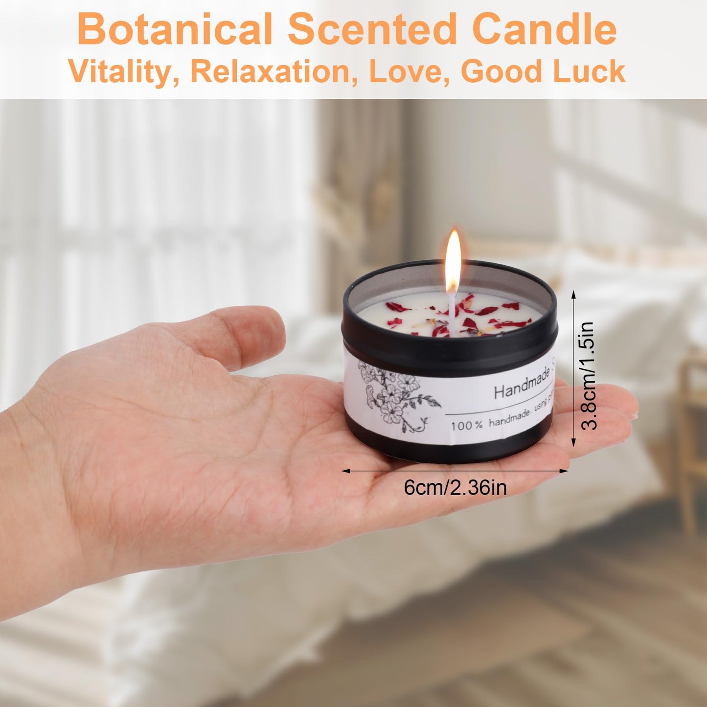 4pcs Scented Candles for Women, Soy Wax Aromatherapy Candle Set with Lavender Sandalwood Rose & Freesia Fragrance Luxury Home Spa Candles for Home Relaxation