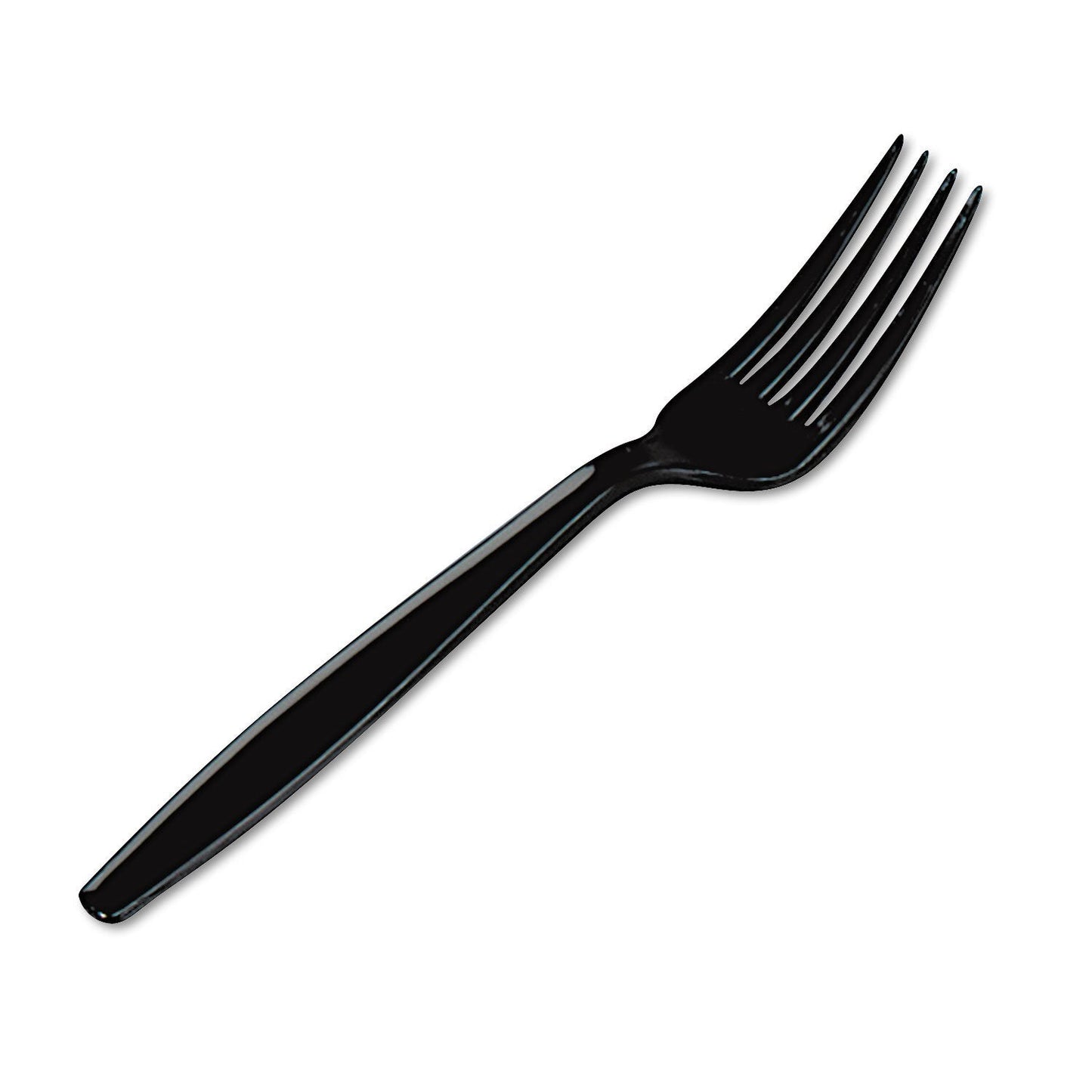 Georgia-Pacific Dixie 7.13" Heavy-Weight Polystyrene Plastic Fork by GP PRO (Georgia-Pacific), Black, FH517, (Case of 1,000), 1 Box/Case