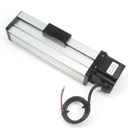 Zeberoxyz Fully Enclosed Linear Rail Guide Ballscrew SFU1605 with Square Linear Rails with NEMA23 Stepper Motor, 100mm Effective Stroke Length for CNC Router Parts (Size:100mm)