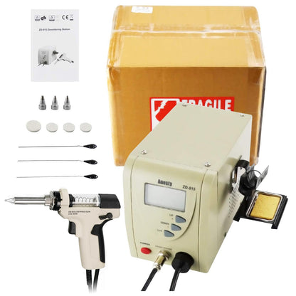 Pro Digital Vacuum Desoldering Station, Anesty Professional Removal Rework Station ZD-915 Iron Gun Built-in Vacuum Pump