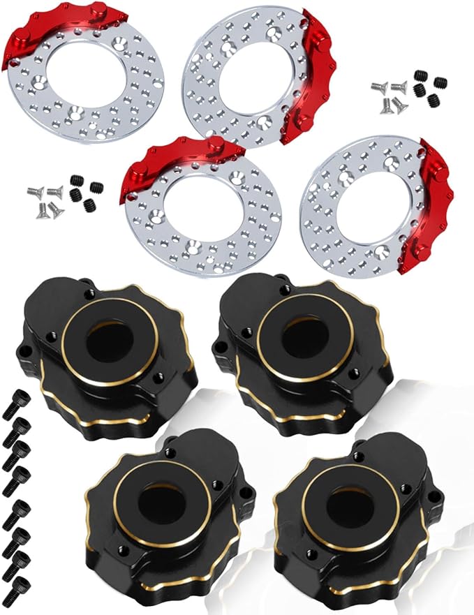 Brass Outer Portal Drive Housing Knuckle Cover Upgrades Part for TRX-4/TRX-6 Crawler RC Car 8PCS Outer Portal Drive Housing Knuckle CoverBlack