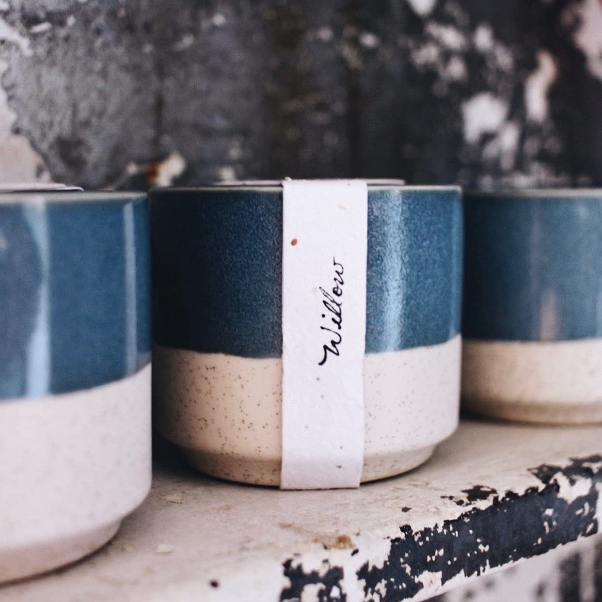 Hyggelight - The Growing Candle, Rosemary & Sage Scent, 8.5oz Ceramic Pot, Single Wick Aromatherapy Candles, 100% Soy for Women and Men, Willow