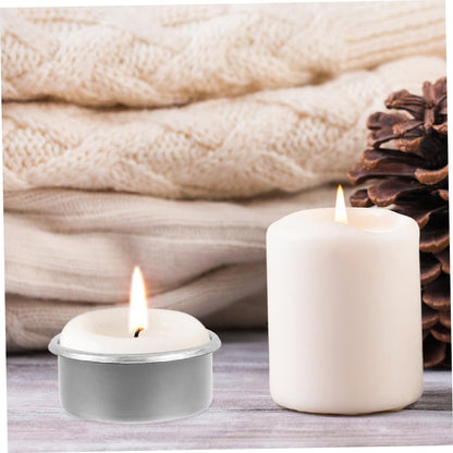 OSALADI 15pcs Metal Tea Light Candle Tins Candle Holders for Home Decor and Multipurpose Storage Containers for Scented and Burning