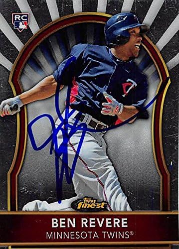Sports Memorabilia Autograph Warehouse 246515 Ben Revere Autographed Baseball Card - Minnesota Twins 2011 Topps Finest Rookie - No. 93