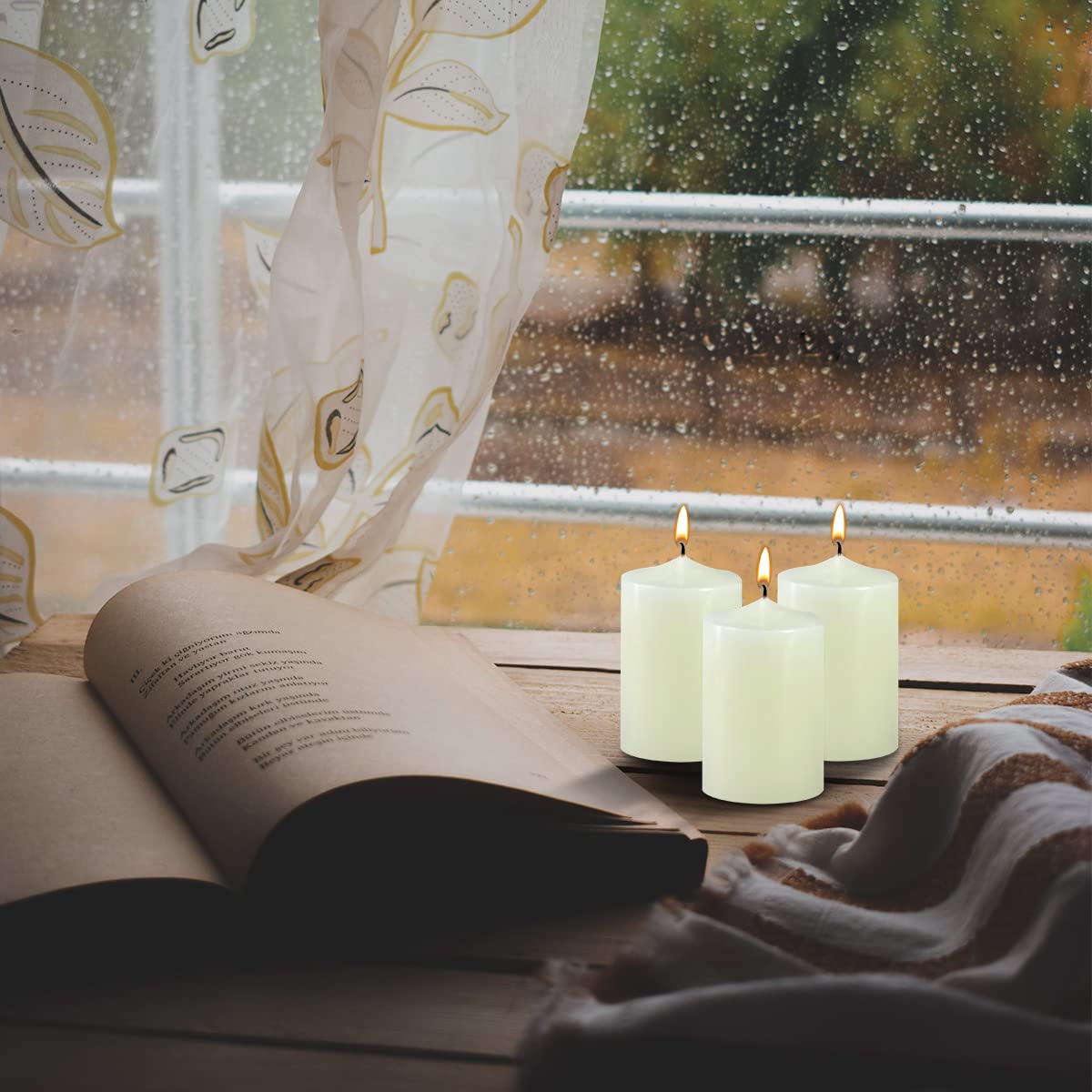 Ivory Votive Candles, 2.25 Inch Candle Votives, Unscented Small Cup Candles, Votive Candle Bulk for Wedding Church Party Spa Restaurants and Emergency (20 Pack, 2.25 Inch, Ivory)