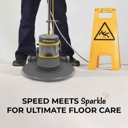 Koblenz B-1500-P High Speed Floor Buffer, 1.5 HP Commercial Burnisher, 20 in Pad, 50 ft Cord, Polishing Machine, Cast Aluminum, Floor Buffer Machine, Non-Marking Wheels