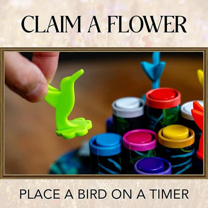 Hummingbirds Board Game A Real-Time Push Your Luck Dexterity Party Game Test Your Timing &amp Collect Nectar Token Points A Fun Family Game with Beautiful Artwork Ages 8+ 2-4 Players 15+ Play