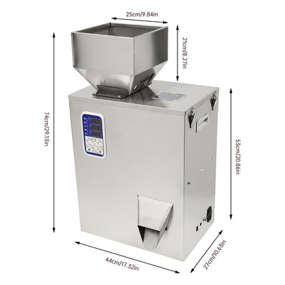 ONEUPING Automatic Particle Filling Machine 1-500g Adjustable Powder Weighing Filler Particle Dispenser, 180W Granule Filling Machine with 3 Speeds for Flour, Grain, Herb, Seed, Coffee Bean, Glitter