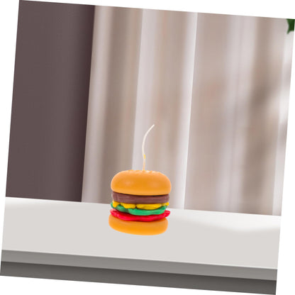 JHKNNK Burger Shaped Scented Candle Mini Paraffin Wax Tealight Candle Decorative for Home Décor and Birthday
