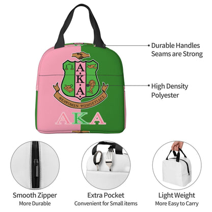 FRANTOFIT Insulated Lunch Bag for Women Portable Lunch Box Lunch Tote Cooler Bags for Work Travel Picnic (Pink)
