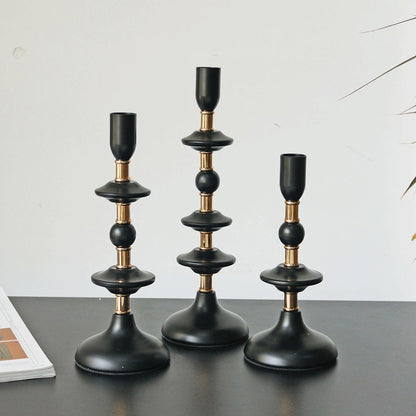 YUHUAWF Candle Holderss Candlestick Iron Decorative Ornament Candle Pedestal Candle Holders ﻿for Dinner Room Table ﻿ Decorative Candlestick(Medium)