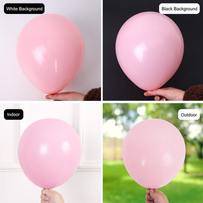 RUBFAC Baby Pink and Hot Pink Balloons 129pcs Different Sizes Pack of 18 12 10 5 Inch, Latex Magenta Pastel Pink Balloon Garland Arch Kit for Birthday Wedding Anniversary Baby Shower Princess Theme