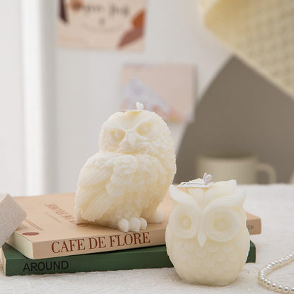 Owl Shaped Scented Candle,240G Cute Wise Animal Aroma Soy Wax Decorative Candle for Table Photo Prop Birthday Gift,Prefect for Meditation Stress Relief Mood Boosting