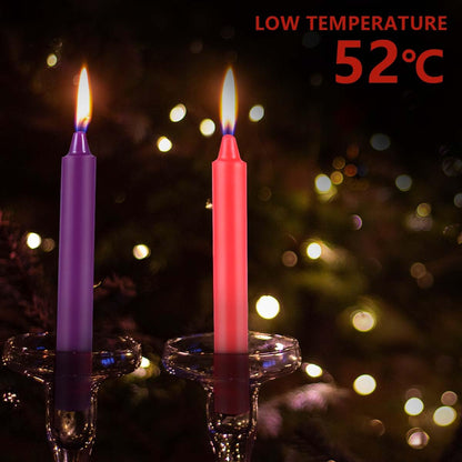 KISEER 6 Pcs Low Temperature Candles Low Heat Romantic Candles Wax for Couples Lovers, Home Decoration