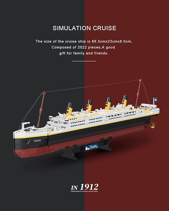 dOvOb Titanic Model Building Blocks Set 2022 Pieces Bricks Compatible with Major Brands