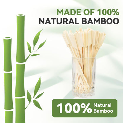 100PCS Cocktail Picks, Fancy Picks for Appetizers, Decorative Skewers for Appetizers Drinks Party Fruit, 10 Inch Long Wooden Bamboo Paddle Food Sticks Charcuterie Boards Accessories