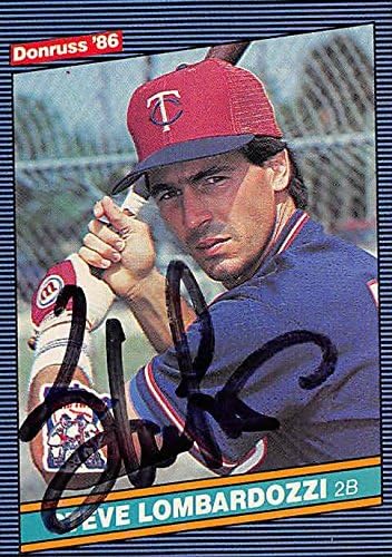Sports Memorabilia Autograph Warehouse 246259 Steve Lombardozzi Autographed Baseball Card - Minnesota Twins 1986 Donruss - No. 598