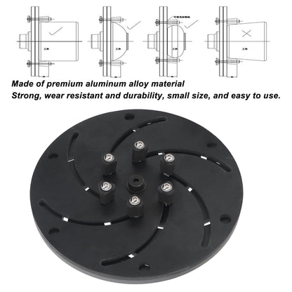 Longworth Chuck, Self Centering Wood Lathe Chuck with Aluminum Alloy Construction for Woodworking Bowl and Plate Turning Black 250mm
