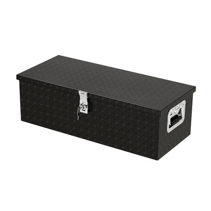 OUTLANE Heavy Duty Aluminum Underbody Truck Tool Box – 30x13x9.6 Inch Diamond Plate Lockable Storage Chest, Waterproof & Rust-Proof, Side Handles, for Pickup Truck Bed, RV, Trailer, Workshop, Garage