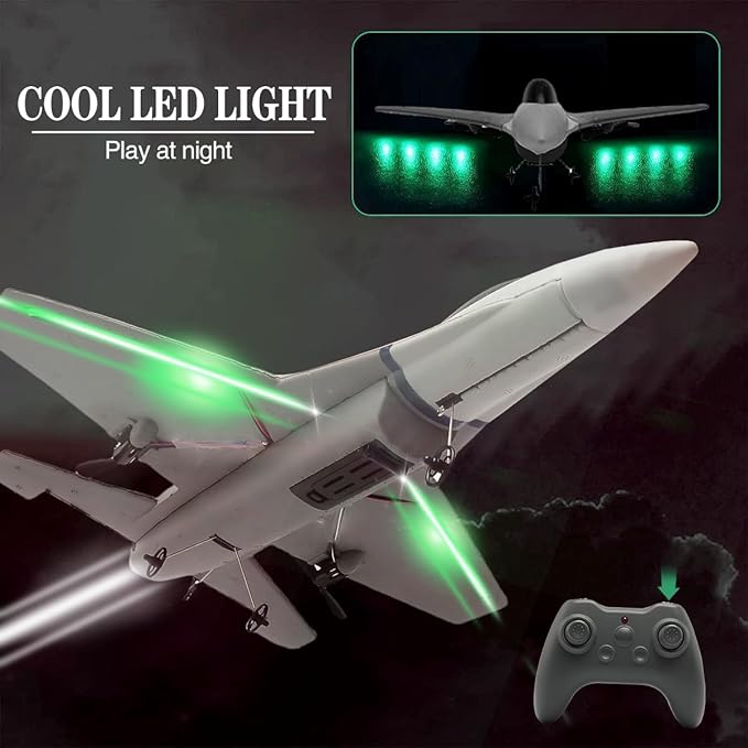 jaming RC Plane 3 Channel Remote Control Airplane for AdultsF16 RC Fighter with 6-Axis Gyro2.4GHz Controlled Hobby Glider Jet Aircraft for BeginnersAdults &amp Kids Gift