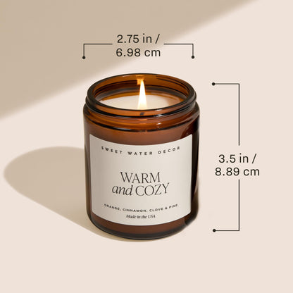 Sweet Water Decor Gingerbread and Spice Soy Candle - Cinnamon, Vanilla, and Gingerbread Scented Candle for Home - Christmas Candle 9oz Clear Jar, 40 Hour Burn Time, Made in the USA