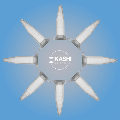 Kashi Scientific 1.5mL Clear Snap Cap Microcentrifuge Tube with Graduation, Lab Grade Polypropylene Plastic [1.5mL, 1000]